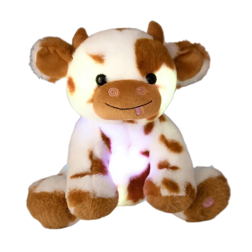 Light Up Cow Plush Toy With Cowboy Hat