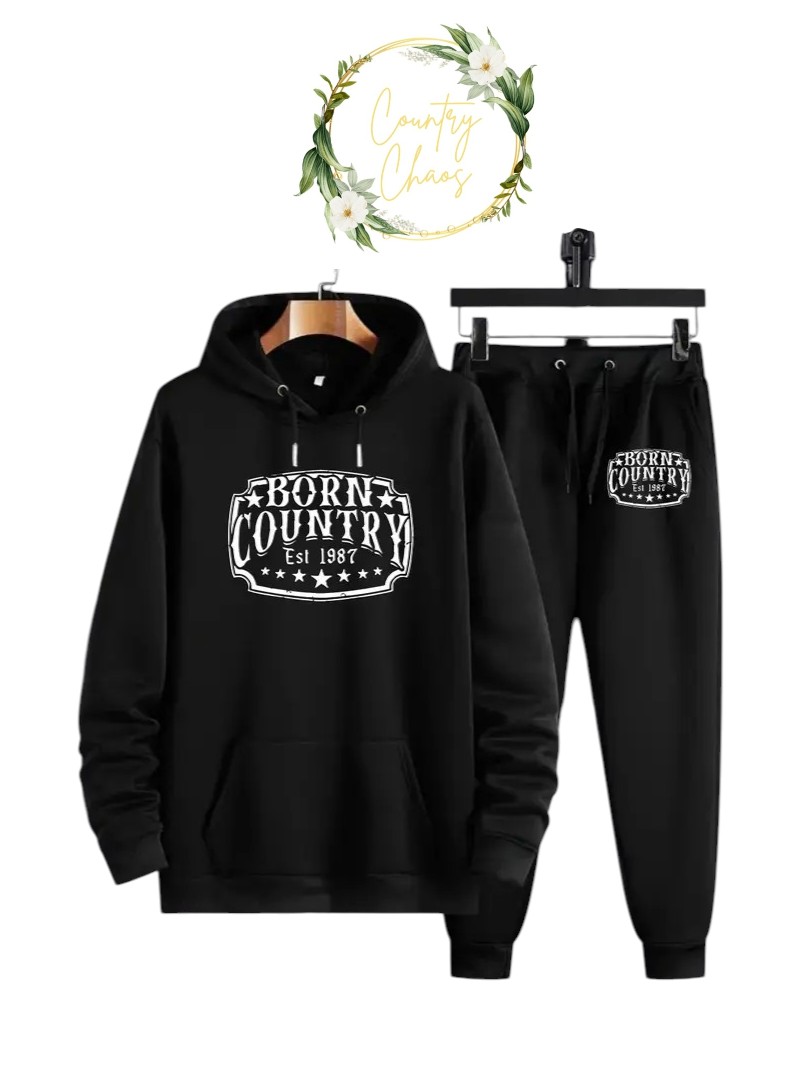 Born Country Black Tracksuit