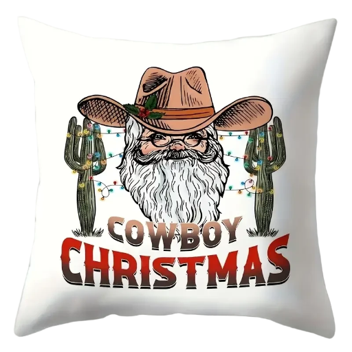 Cowboy Christmas Decorative Throw Pillows