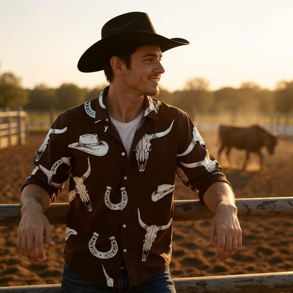 Western Cowboy Button Up Shirt