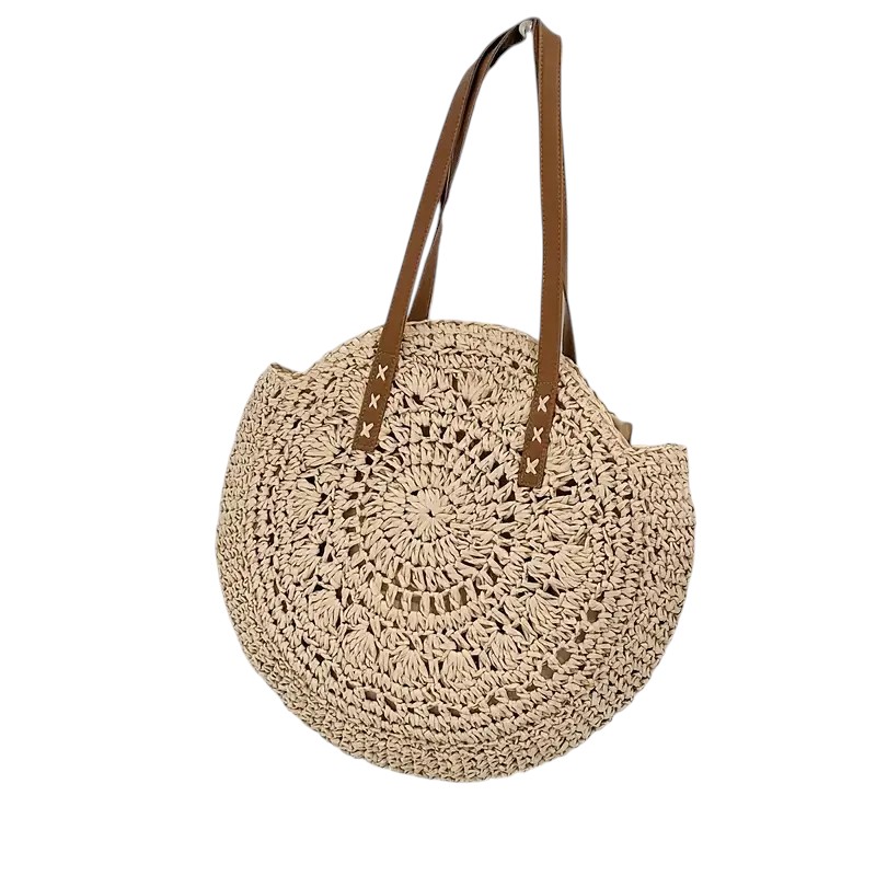 Round Woven Tote Bag