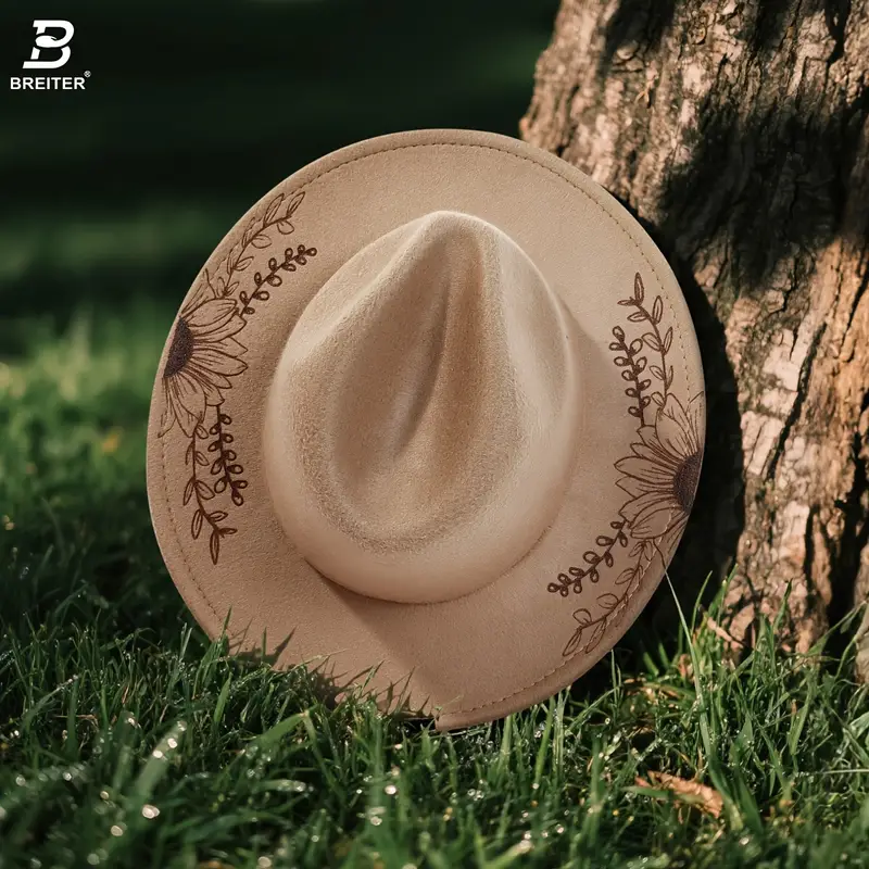 Embroidered Sunflower Western Hats