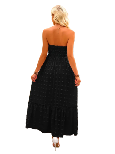 Strapless Black Maxi Dress