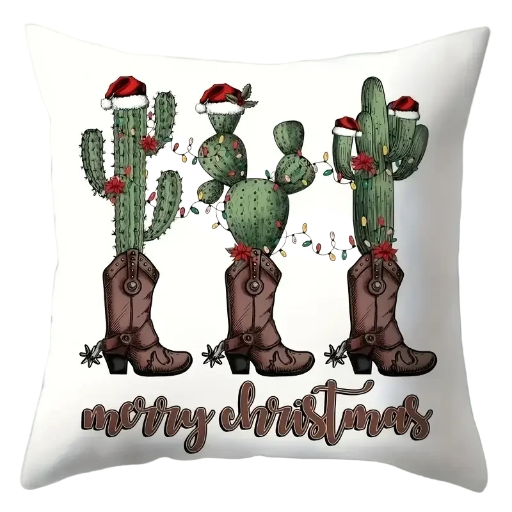 Cowboy Christmas Decorative Throw Pillows