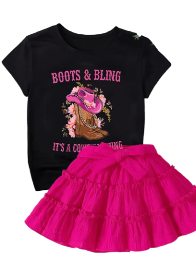 Girls Boots & Bling Set