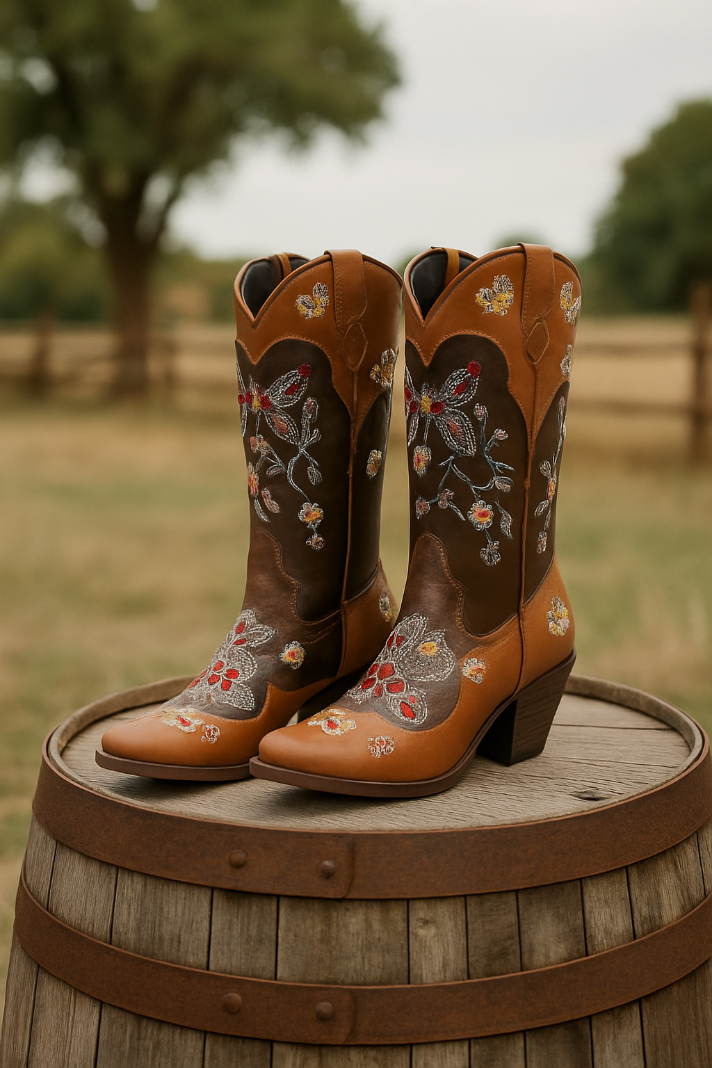 Embroidered Western Cowgirl Boots