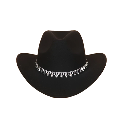 Black Bling Cowgirl Hat