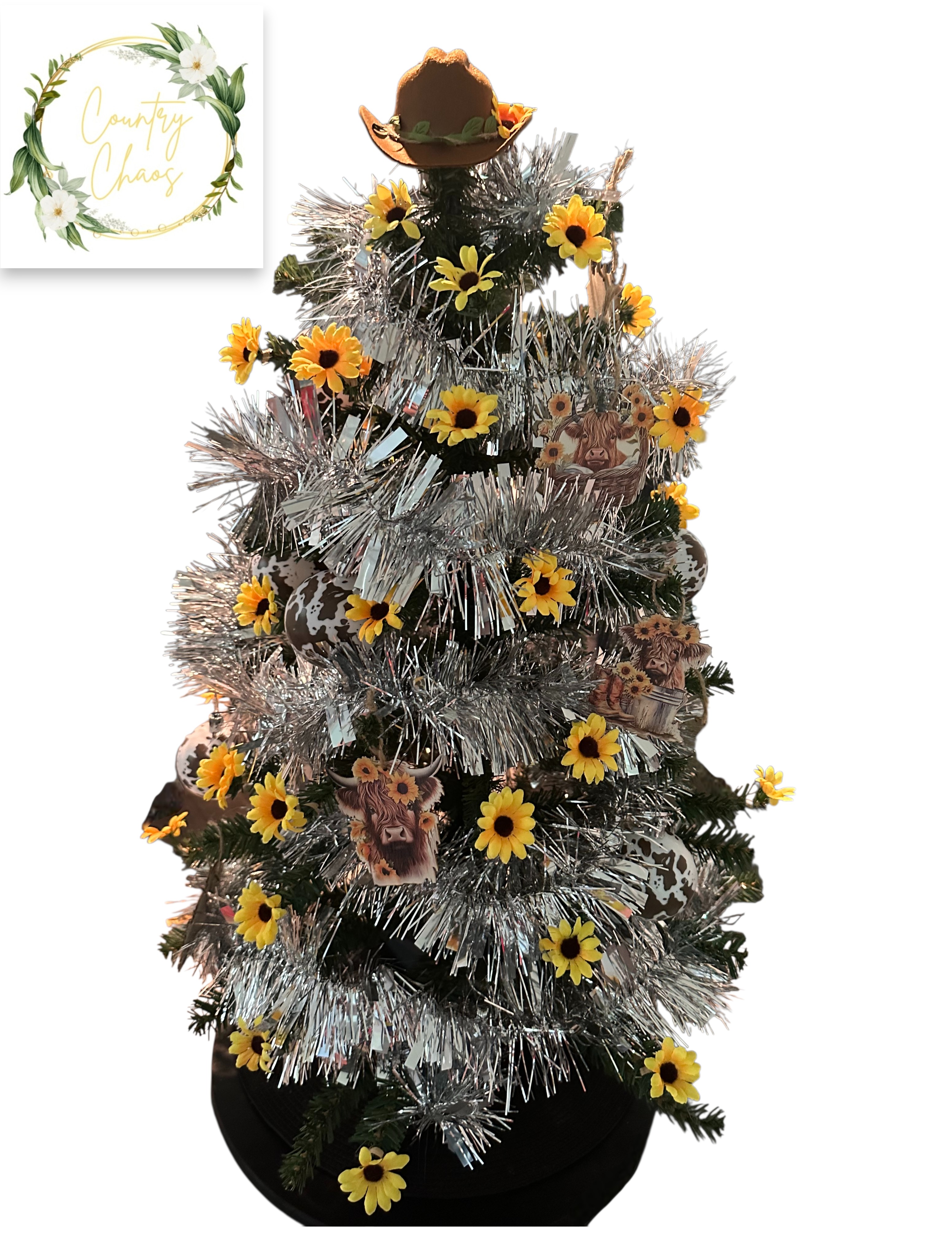 Decorated Christmas Tree Table Centre Pieces 