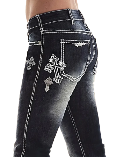 Women's Embroidered Bootcut Jeans