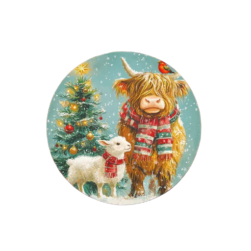 Country Christmas-themed Decorative Linen Placemats 