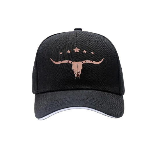 Black Longhorn Baseball Cap