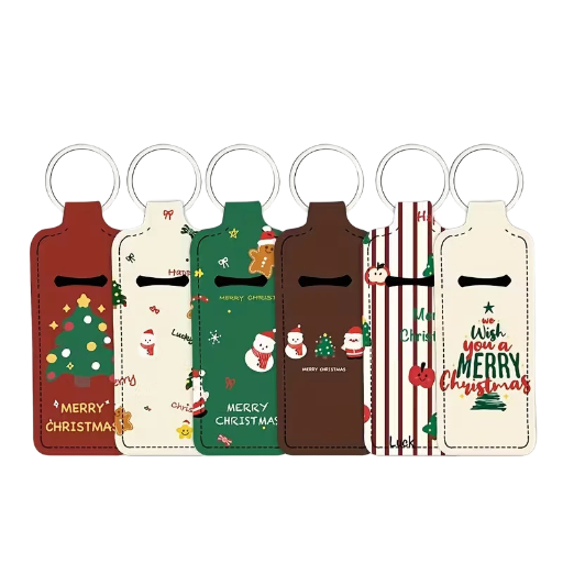 Christmas Themed Lip Gloss Keyring Holders