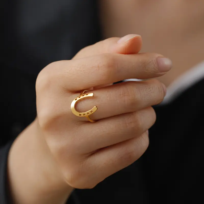 Gold Horseshoe Ring