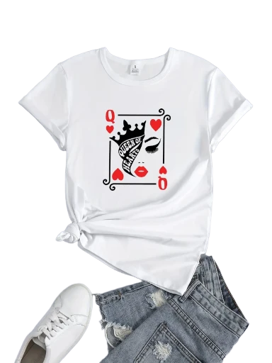 Queen of Hearts T-Shirt White