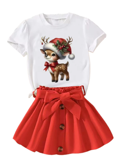 Girls Christmas Reindeer Outfit