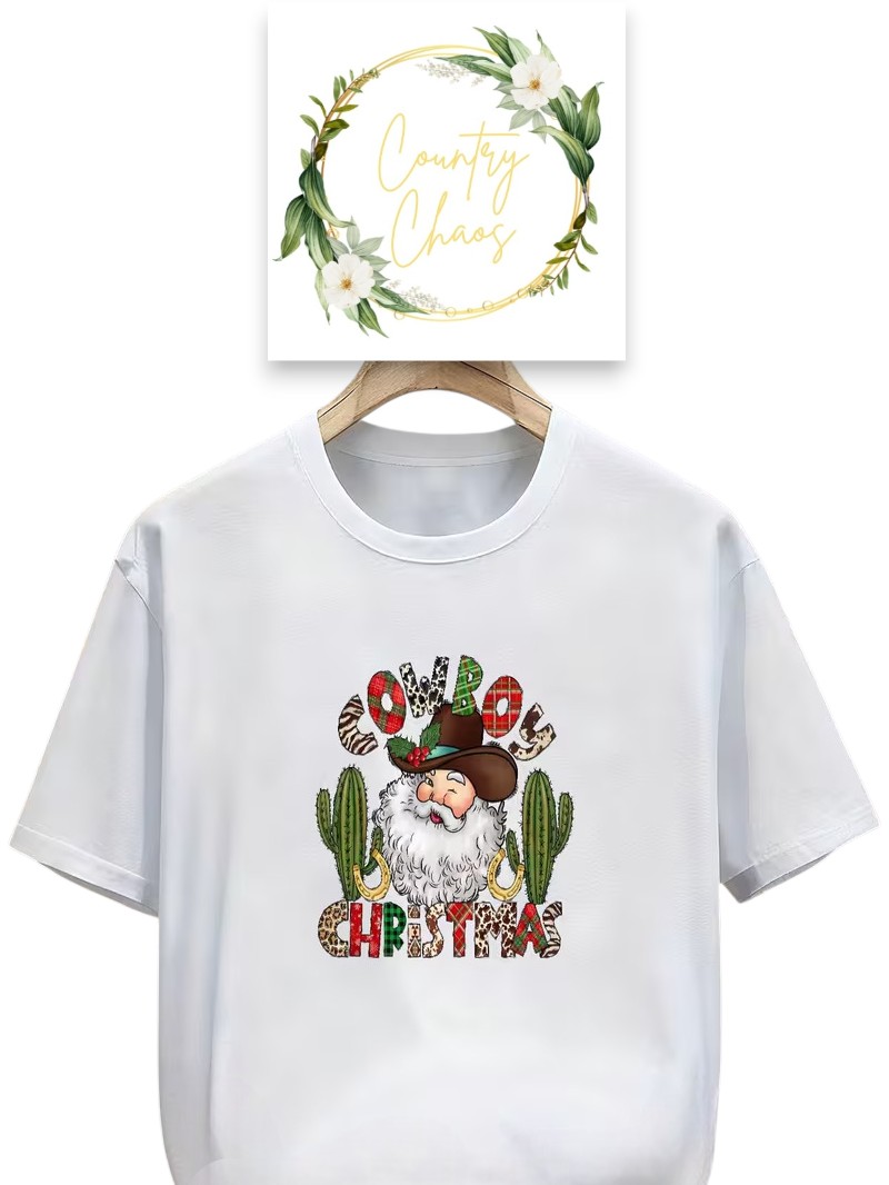 Mens Cowboy Christmas T-Shirt