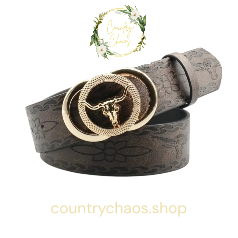 Ladies Western Bull Head Belt