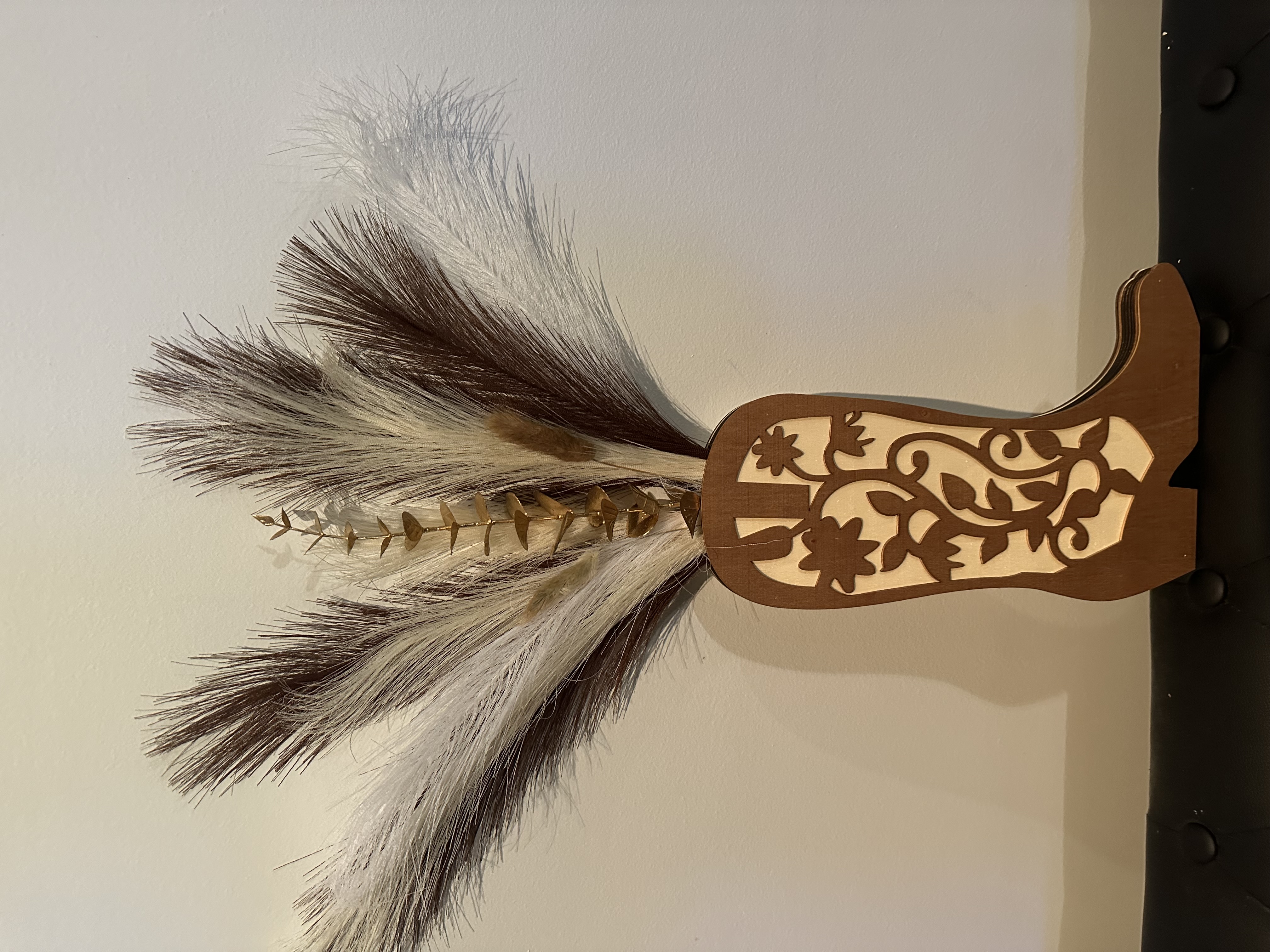 Wooden Wall Hanging Cowboy Boot 