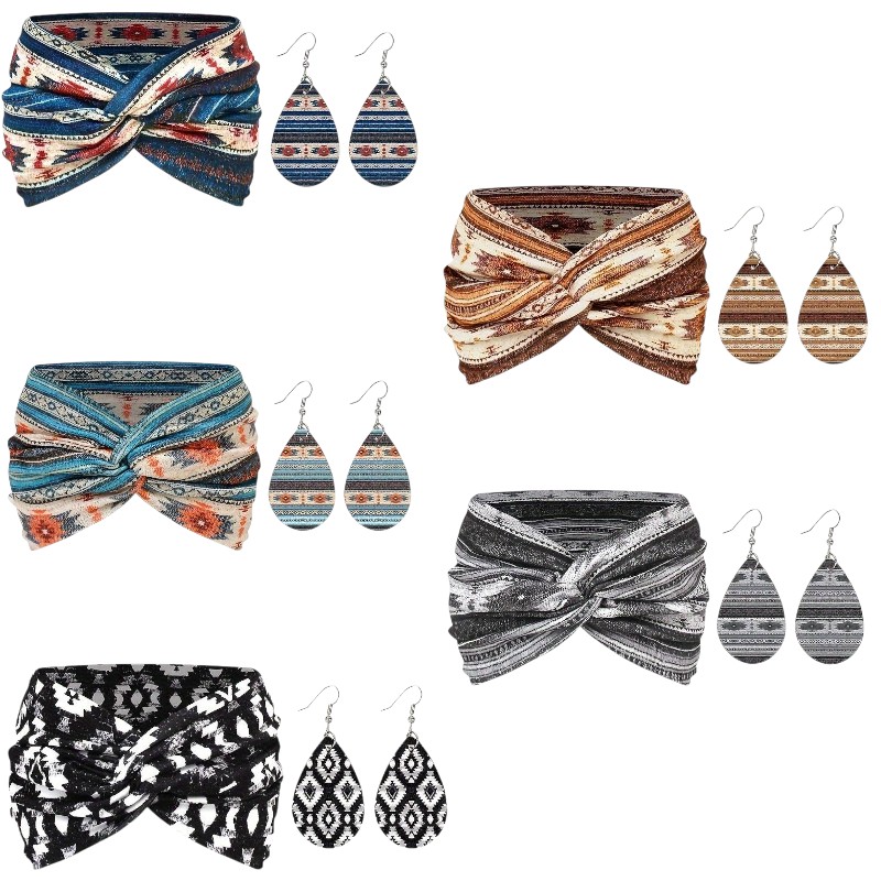 Boho Headbands and Earrings Set