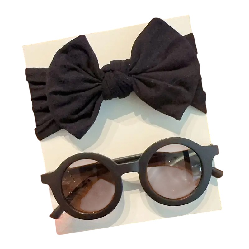 Baby Bow Headband and Sunglasses Set