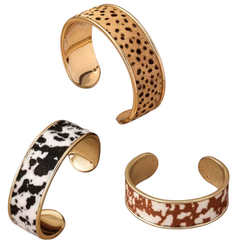 Animal Print Cuff Bracelets