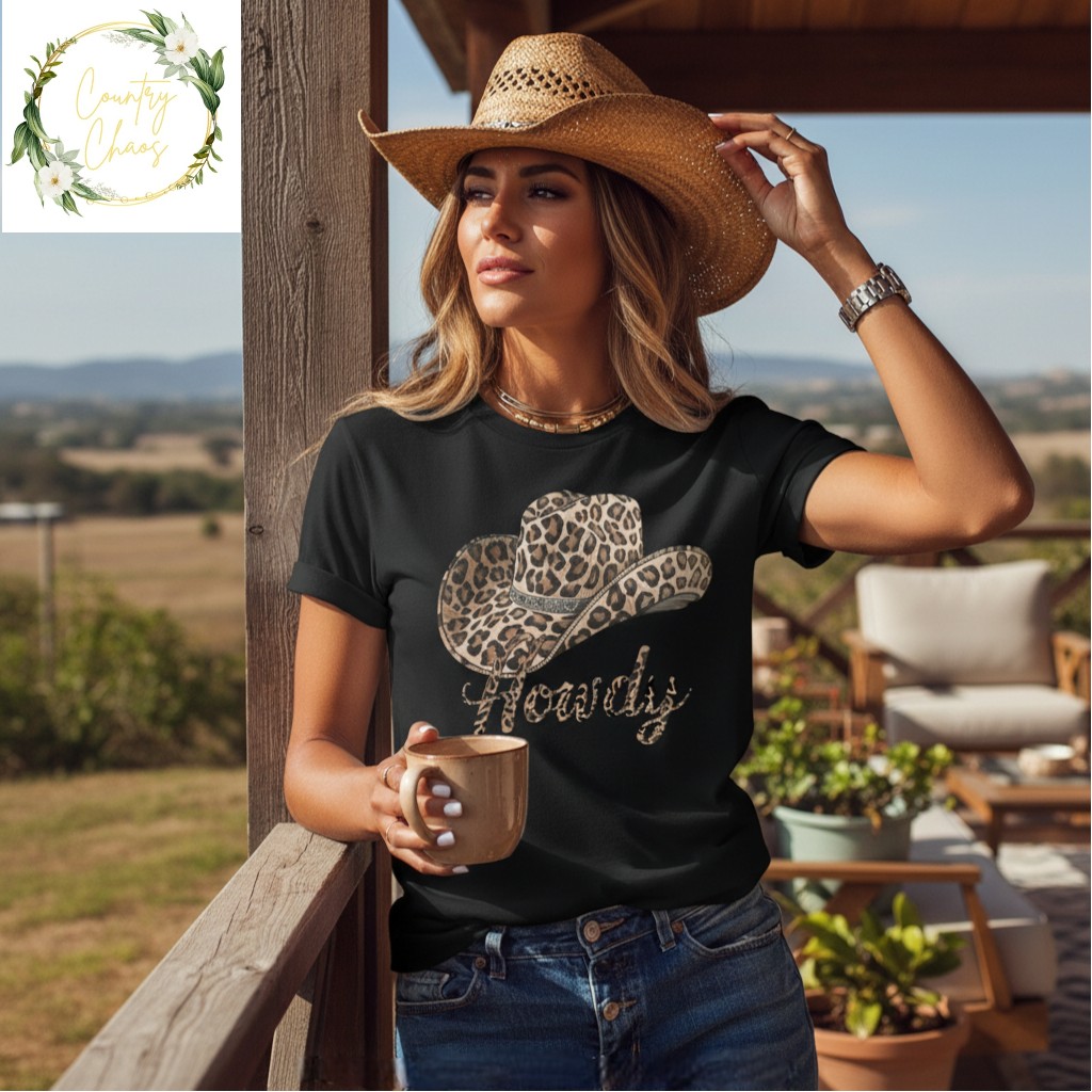 Leopard Print Howdy T-Shirt