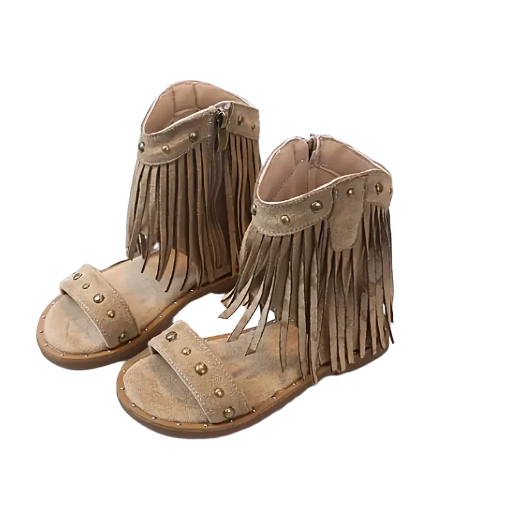 Girls Fringe Gladiator Sandals