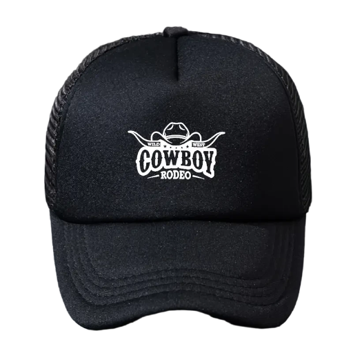 Kids Cowboy Rodeo Mesh Trucker Hat
