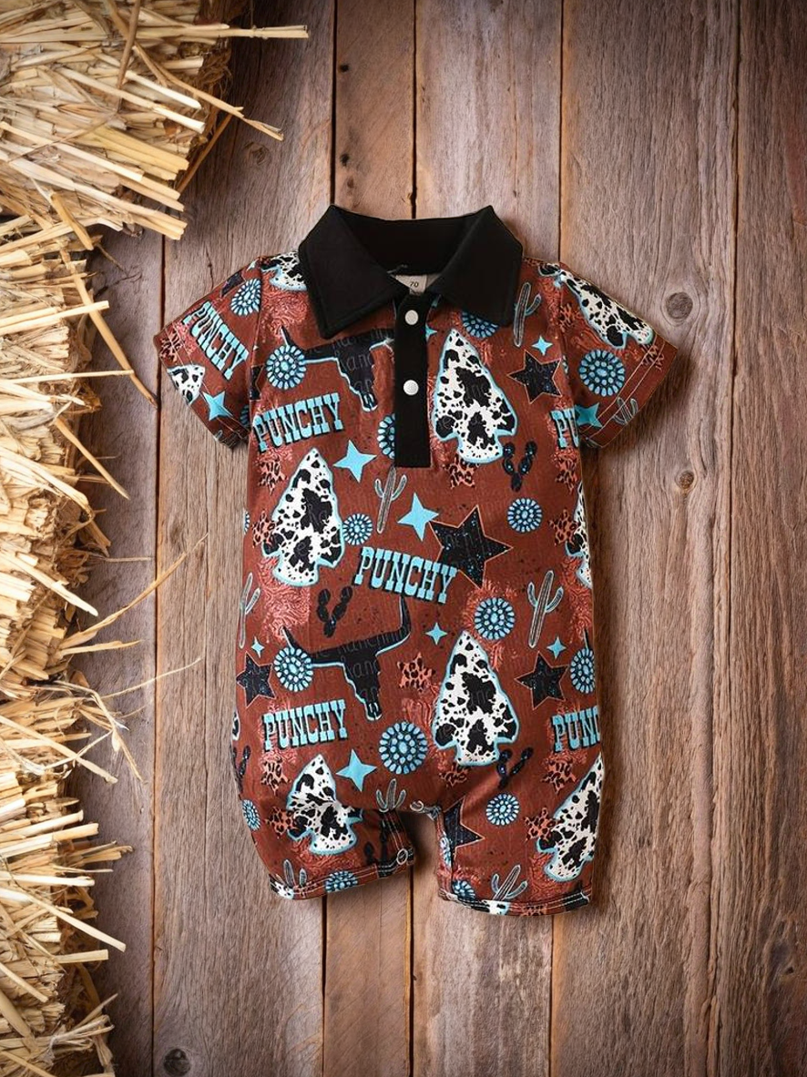 Western Themed Baby Rompers