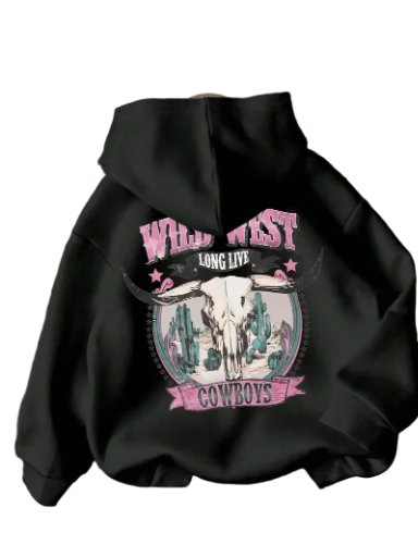Ladies Wild West Graphic Hoodie