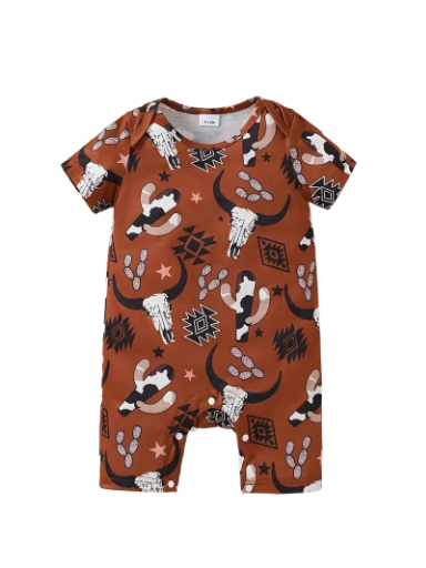 Baby Western Print Romper