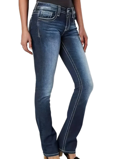 Embroidered Bootcut Jeans