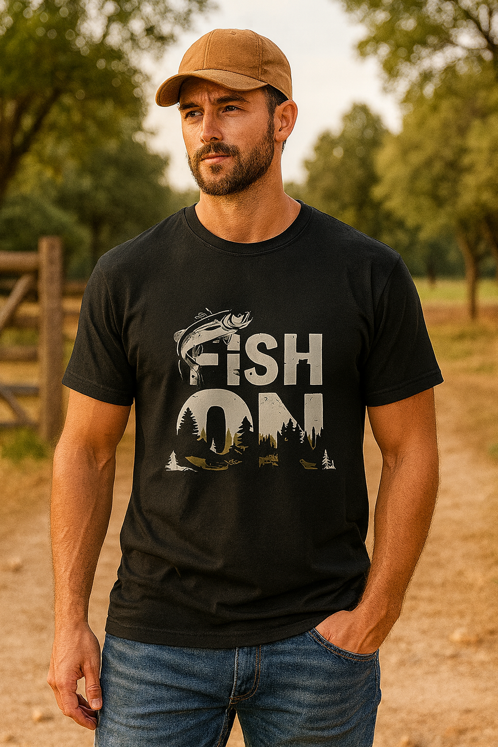 Fish On Graphic T-Shirt