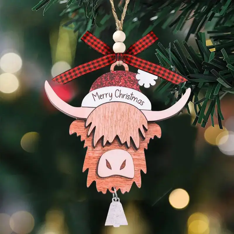 Christmas Highland Cow Ornament