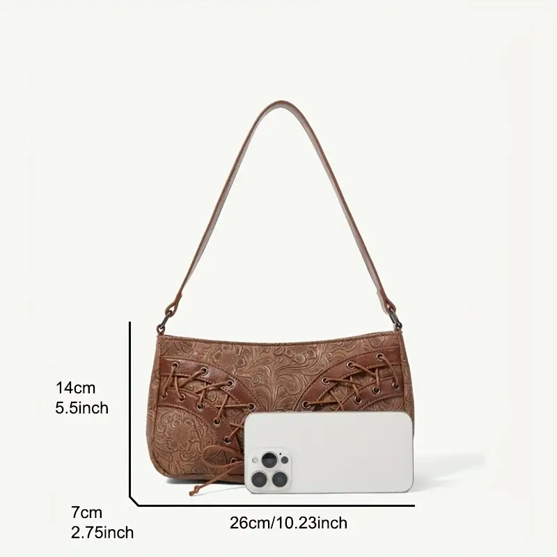 Lace Up Shoulder Bag