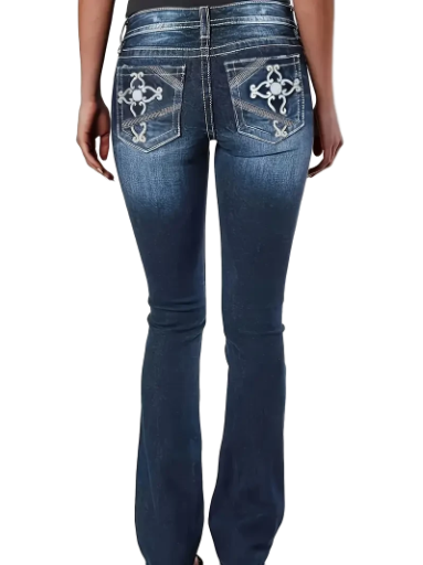 Embroidered Bootcut Jeans