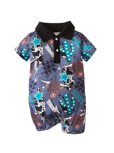 Western Themed Baby Rompers