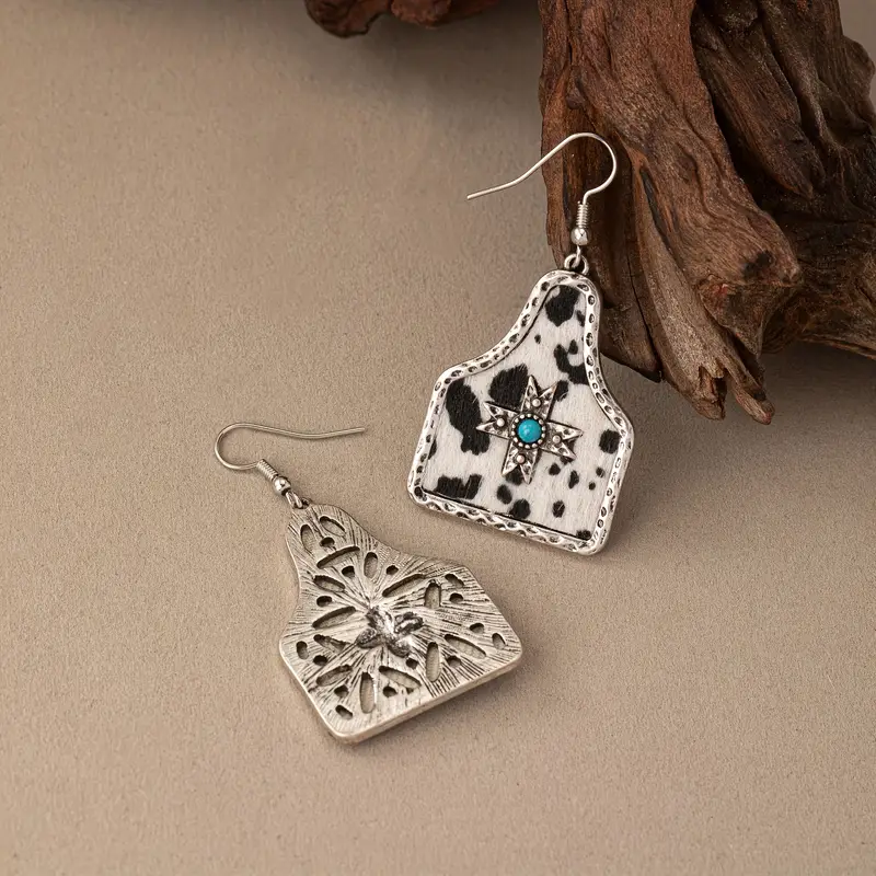 Western Cowhide Earrings