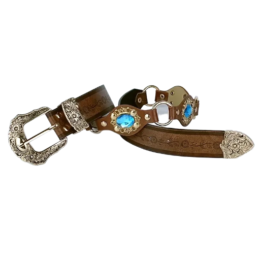 Western Belt with Blue Gemstone