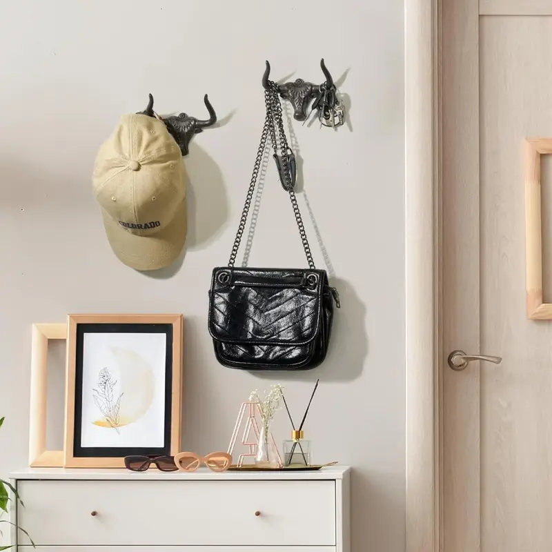 Cast Iron Bull Head Wall Decor