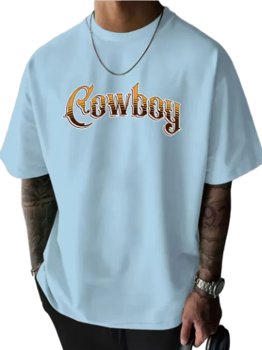 Mens Cowboy Graphic T-Shirt