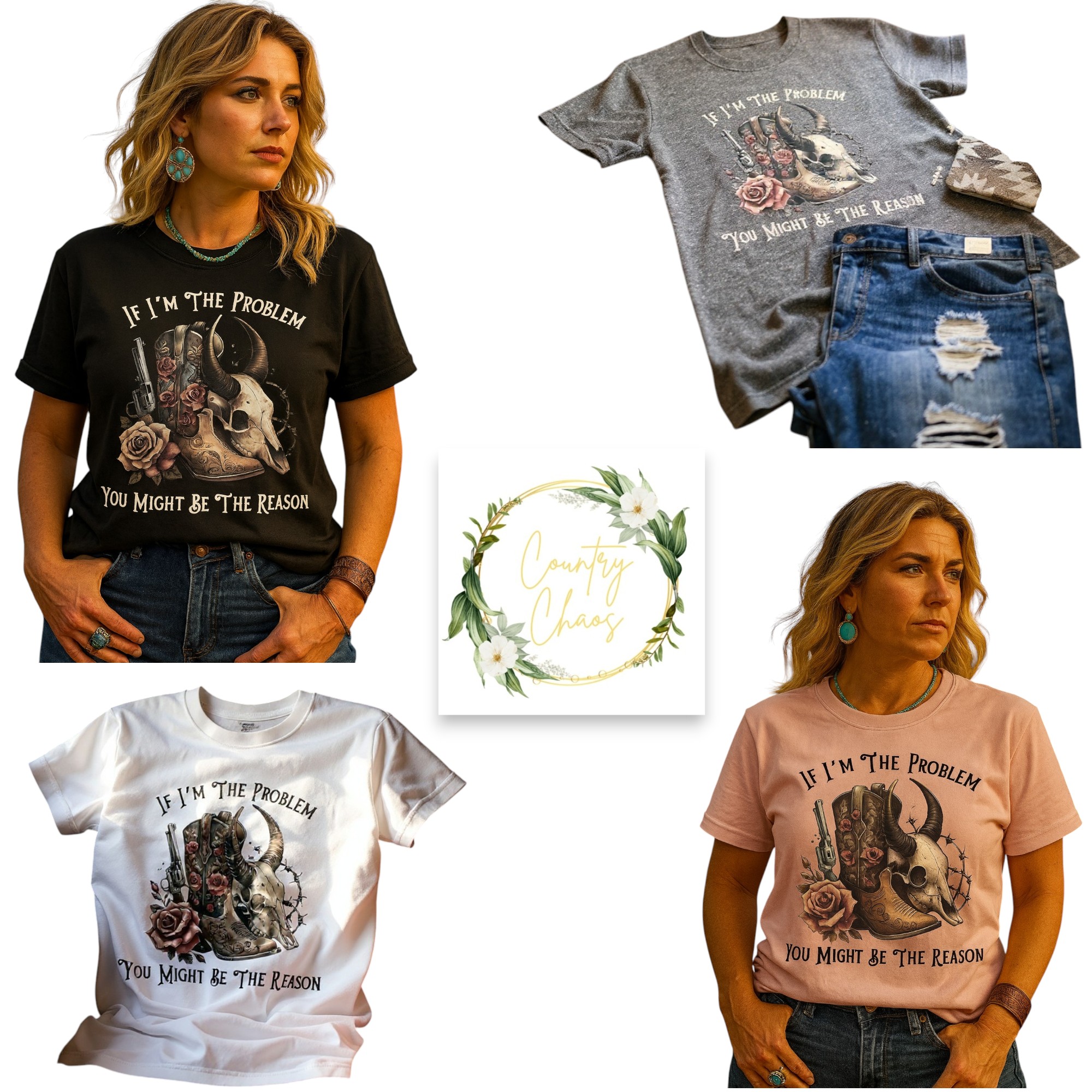 ladies Graphic Country T-Shirt