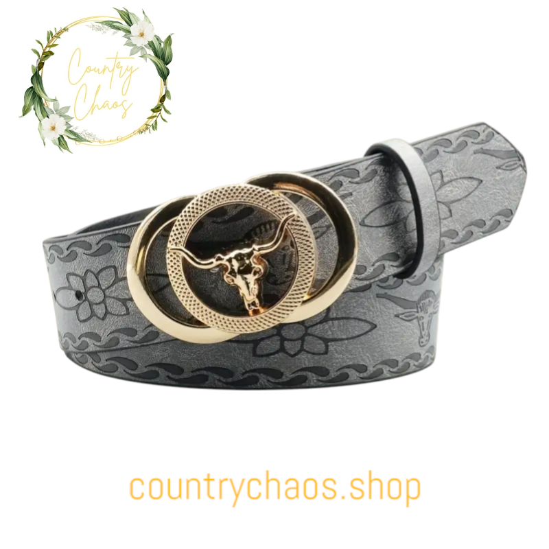 Ladies Western Bull Head Belt
