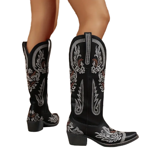 Embroidered Western Cowgirl Boots