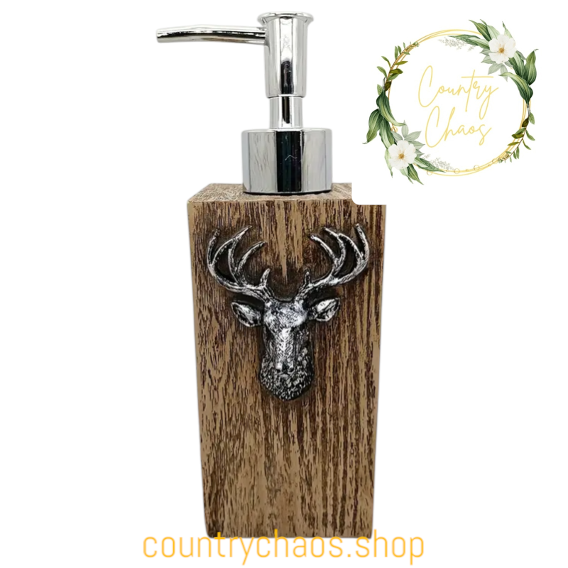 Rustic Deer Head Soap Dispenser