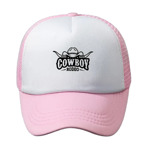 Kids Cowboy Rodeo Mesh Trucker Hat