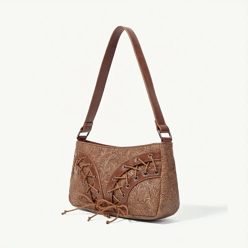 Lace Up Shoulder Bag