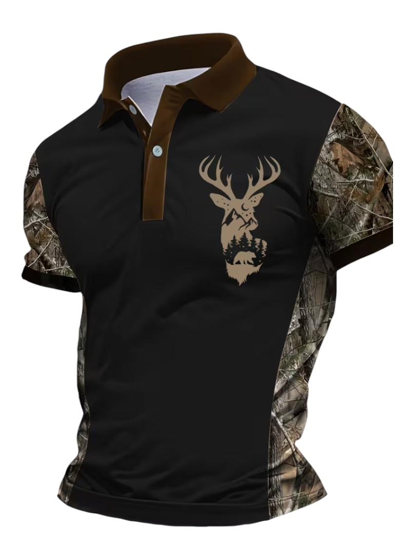 Men's Camo Hunting Polo Shirt