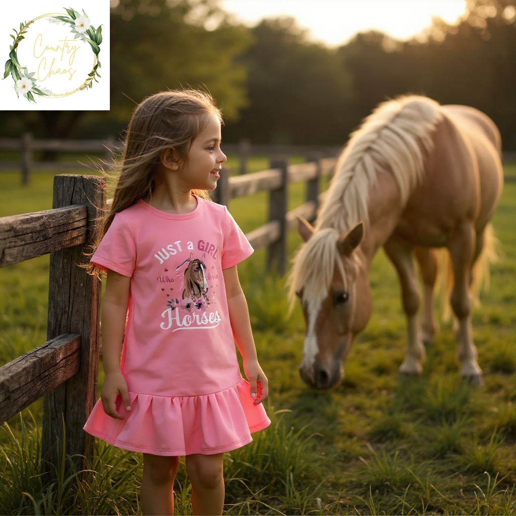 Pink 'Just a Girl Who Loves Horses' Nighty 