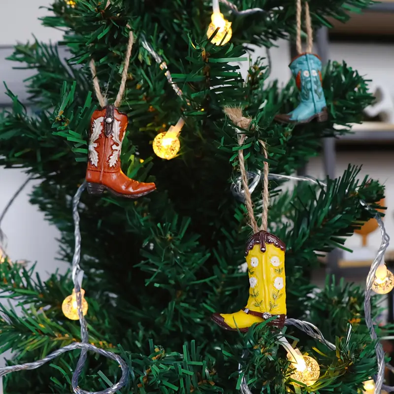 Colourful Cowboy Boot Ornaments